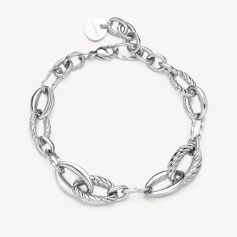 1 - Bracciale a catena donna Brosway AMY BAY12 cerchi intrecciati acciaio 316L