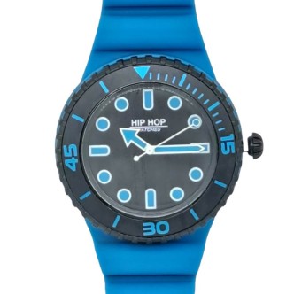 1 - Orologio uomo Hip Hop Master blu HWU1232 silicone con doppio cinturino