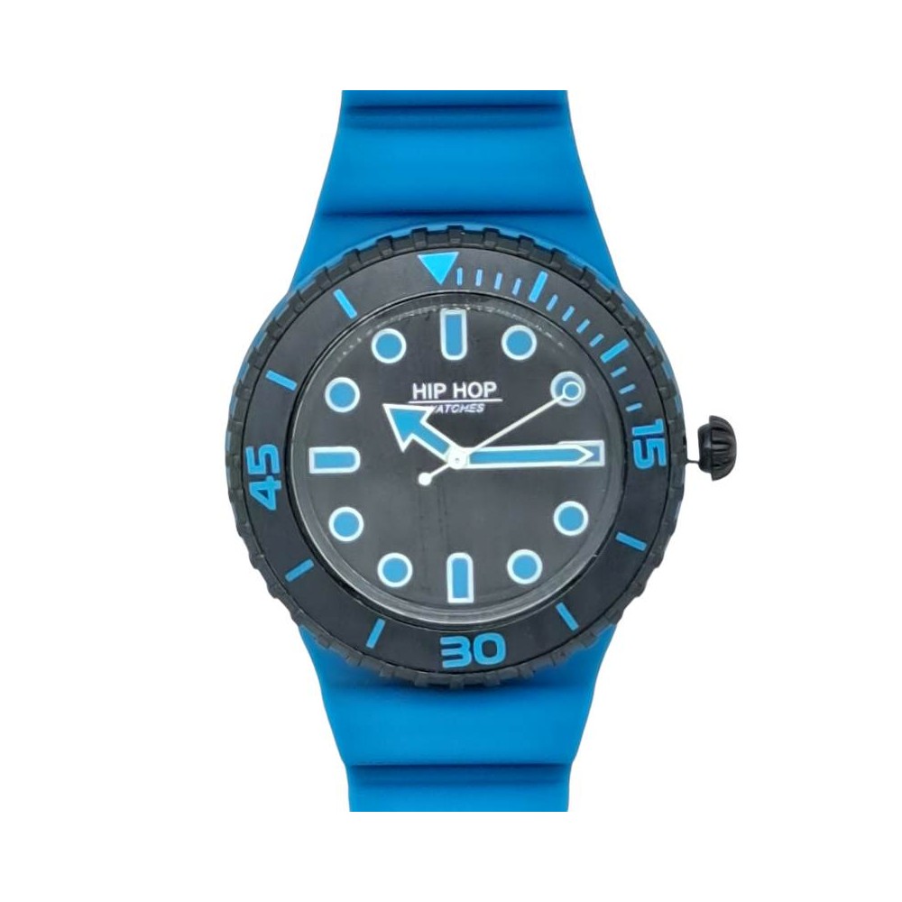 1 - Orologio uomo Hip Hop Master blu HWU1232 silicone con doppio cinturino