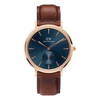 1 - Daniel Wellington Multi-Eye men's watch blue background DW00100708 316L steel leather strap