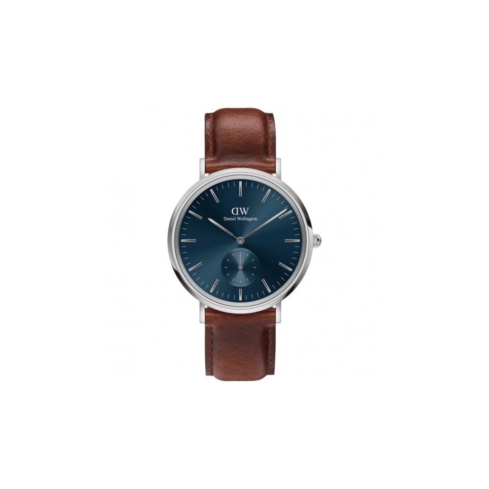 1 - Orologio uomo Daniel Wellington Multi-Eye fondo blu DW00100709 acciaio 316L cinturino in pelle