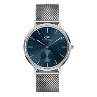 1 - Orologio uomo Daniel Wellington Multi-Eye fondo blu DW00100710 acciaio 316L maglia Milano