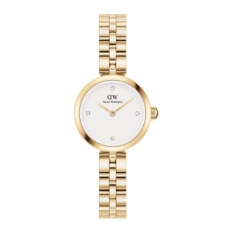 1 - Daniel Wellington Elan Lumine women's watch golden DW00100715 316L steel white background