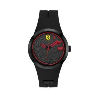 1 - Scuderia Ferrari FXX men's watch, black FER0840016 only time, silicone case and strap