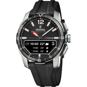 1 - Smartwatch uomo Festina Hybrid Connected nero cassa in Titanio F23000/4 Bluetooth con chiamata