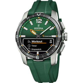 1 - Smartwatch uomo Festina Hybrid Connected verde cassa in Titanio F23000/2 Bluetooth con chiamata