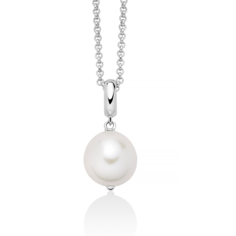 1 - Miluna Women's Necklace 925 Silver with Baroque Pearl PCL6540B