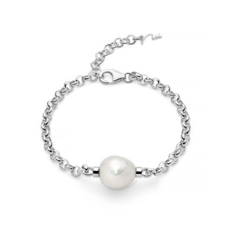 1 - Miluna Women's Bracelet 925 Silver with Baroque Pearl PBR3546B