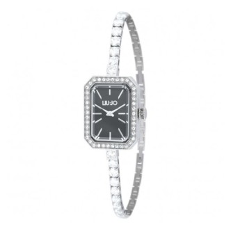 1 - Liu Jo Claire women's rectangular TLJ2327 steel black case tennis watch