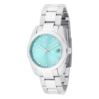 1 - Orologio solo tempo donna Liu Jo Juniper fondo azzurro TLJ2333 cassa e bracciale acciaio