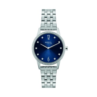 1 - Orologio donna solo tempo Breil Twinkle Sky fondo blu EW0721 cassa con cristalli bracciale in acciaio