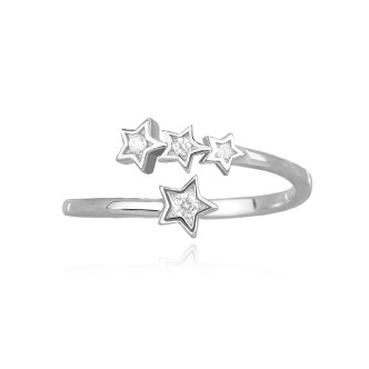 1 - Ring contrariè stars Mabina woman 925 Silver with zircons 523128