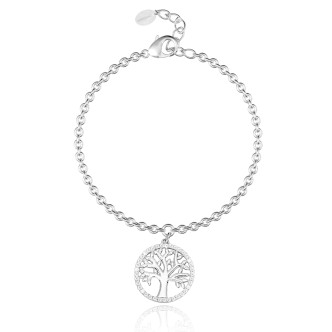 1 - Women's bracelet tree of life 925 silver Mabina with white zircons 533227