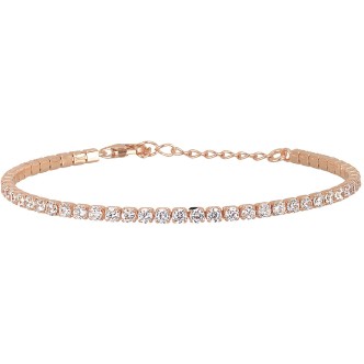 1 - Bracciale Tennis rosato Argento 925 Mabina 533286 con zirconi