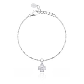 1 - Mabina 533308 Women's Four-Leaf Clover Bracelet 925 Silver with Zirconia