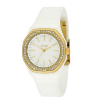 1 - Liu Jo women's watch with white dial and index TLJ2380, steel case and silicone bracelet.