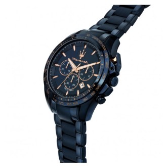 1 - Maserati Traguardo blue chronograph men's watch R8873612054 steel case and bracelet