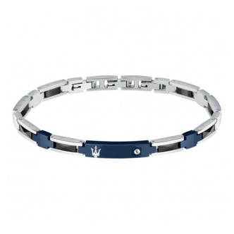 1 - Bracciale uomo Maserati collezione Ceramic JM423ATZ29 acciaio e ceramica