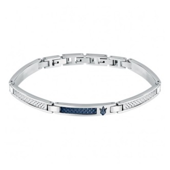 1 - Bracciale uomo Maserati collezione Iconic JM423AVD22 acciaio.