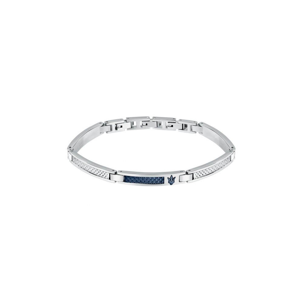 1 - Bracciale uomo Maserati collezione Iconic JM423AVD22 acciaio.