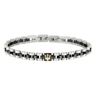 1 - Maserati men's bracelet 316L steel bicolor JM320AST08