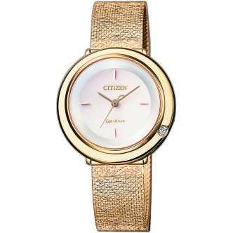 1 - Orologio Citizen solo tempo acciaio donna analogico bracciale in acciaio EM0643-84X Lady L