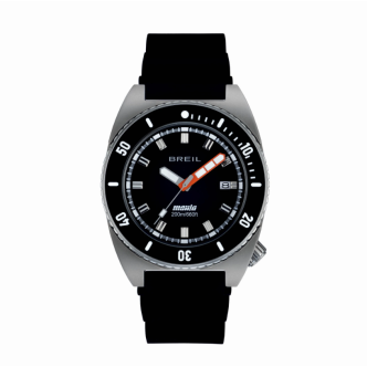 1 - Breil Manta Seeker black men's watch TW2066 time only black silicone strap