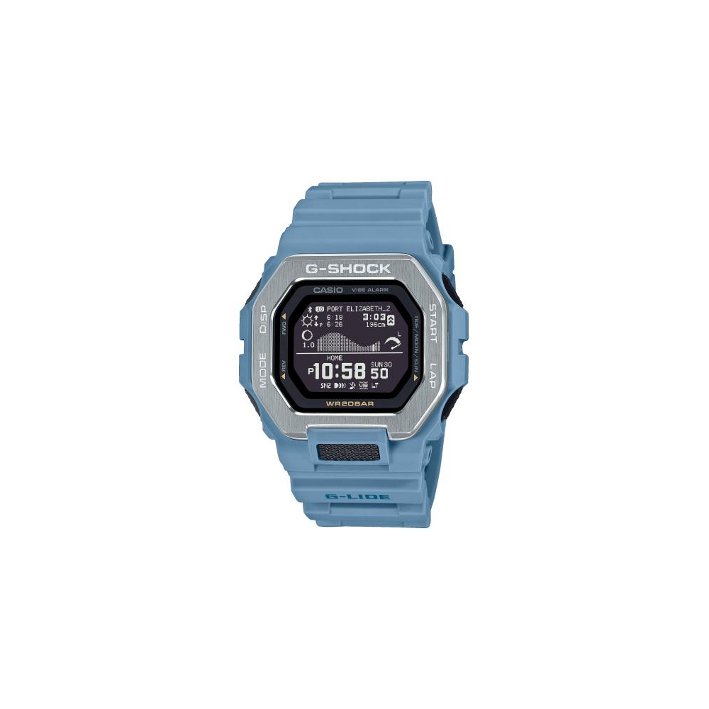 1 - Casio G-Shock Trnding G-Lide surf watch blue GBX-100-2AER resin case and strap