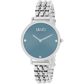 1 - Liu Jo Framework women's time-only watch with blue background TLJ2291 steel case and bracelet