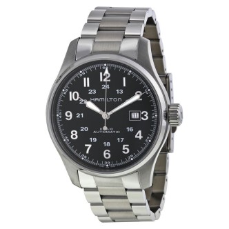 1 - Watch Hamilton automatic steel man analog steel strap H70625133 Khaki Field Auto