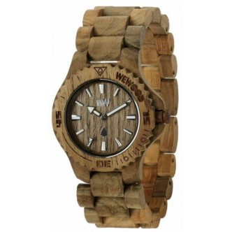 1 - WeWood wood analogue men's watch only time wooden strap Date Teak