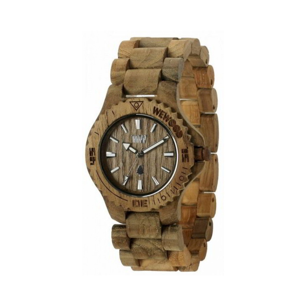 1 - Orologio WeWood legno uomo analogico solo tempo cinturino in legno Date Teak