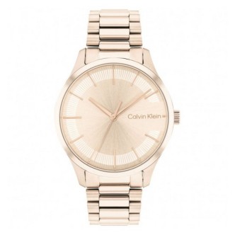 1 - Calvin Klein rose gold Iconic Bracelet only time steel watch 25200042