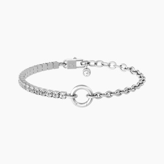 1 - Kidult Duetto women's modular bracelet in 316L steel with zirconia 732193