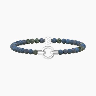 1 - Kidult women's bracelet modular agate blue 732204 steel 316L