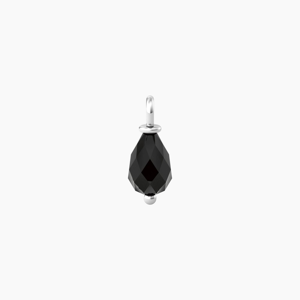 1 - Kidult women's pendant black agate 741110 316L steel