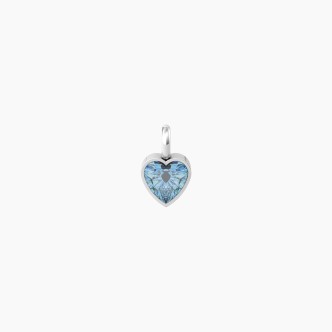 1 - Kidult women's pendant blue heart zirconia 741133 316L steel