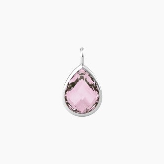 1 - Kidult women's pendant drop with pink glass 741097 316L steel