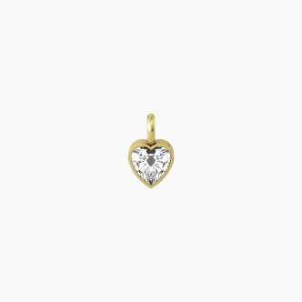 1 - Kidult women's pendant zircon heart 741128 316L steel