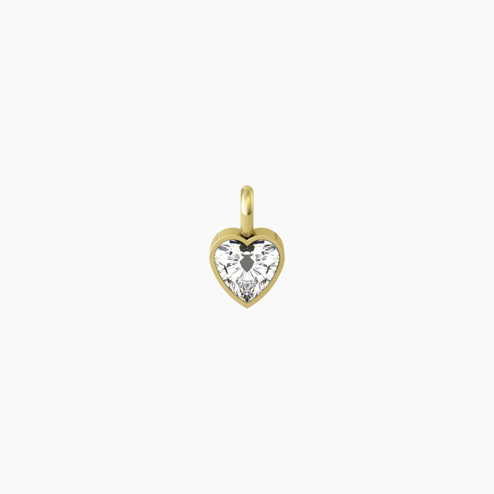 1 - Kidult women's pendant zircon heart 741128 316L steel