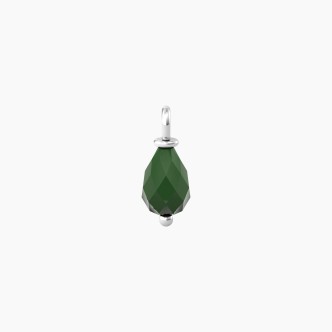 1 - Kidult women's pendant green quartz 741108 316L steel