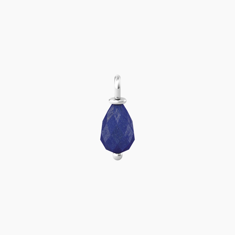 1 - Kidult women's pendant blue lapis lazuli 741111 316L steel