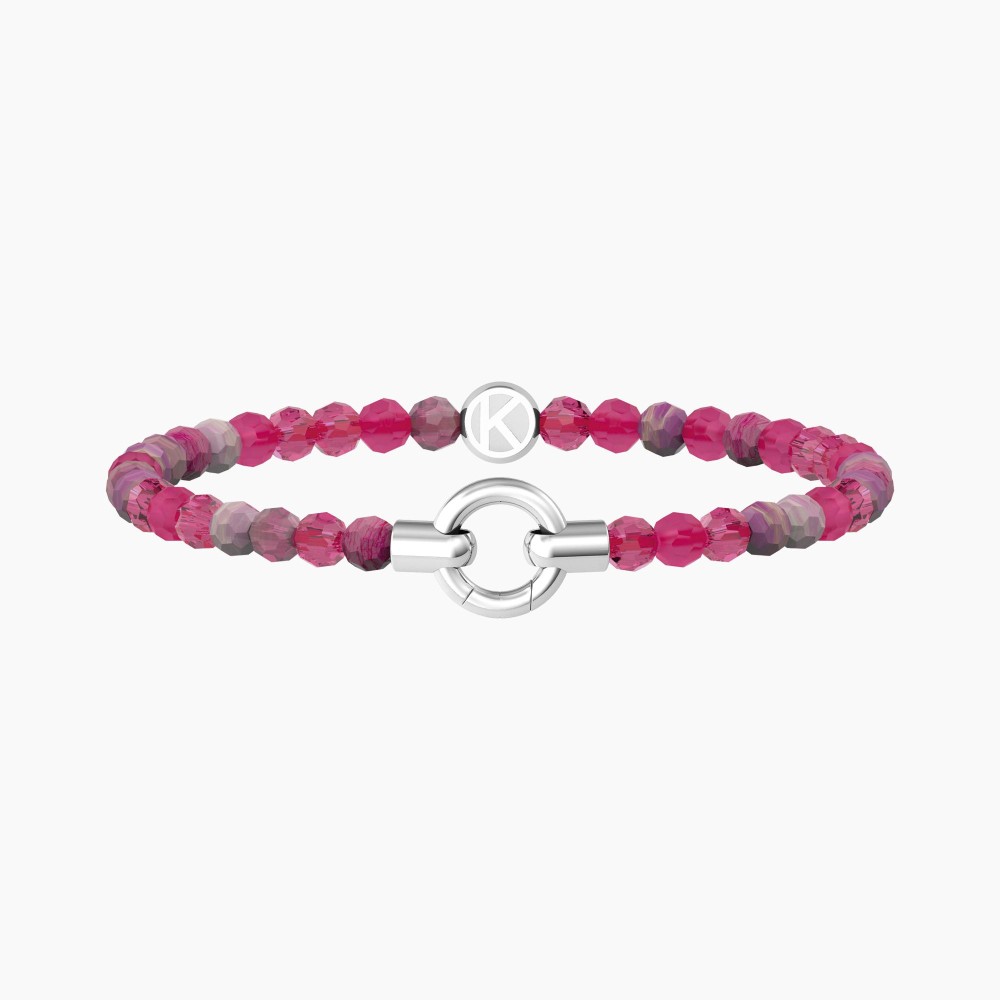 1 - Bracciale donna Kidult componibile agata fucsia 732201 acciaio 316L