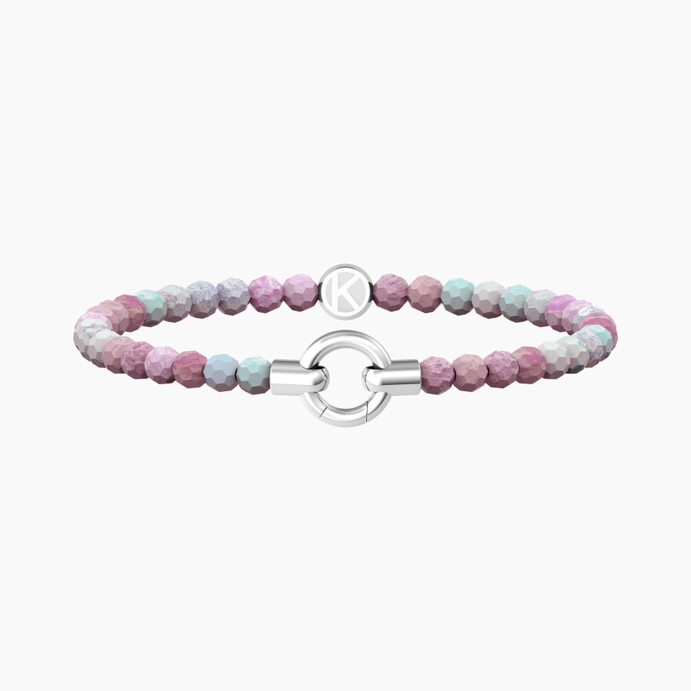 1 - Bracciale donna Kidult componibile agata rosa 732202 acciaio 316L