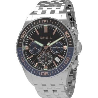 1 - Watch Breil Chronograph steel man analogue steel bracelet TW1822 Manta 1970 collection