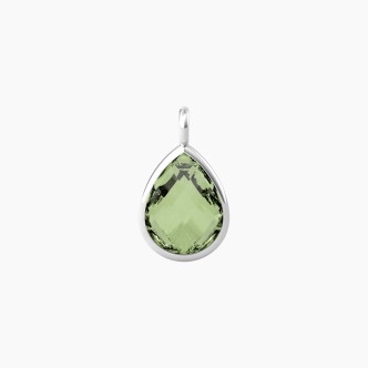 1 - Kidult women's pendant drop with green glass 741098 316L steel