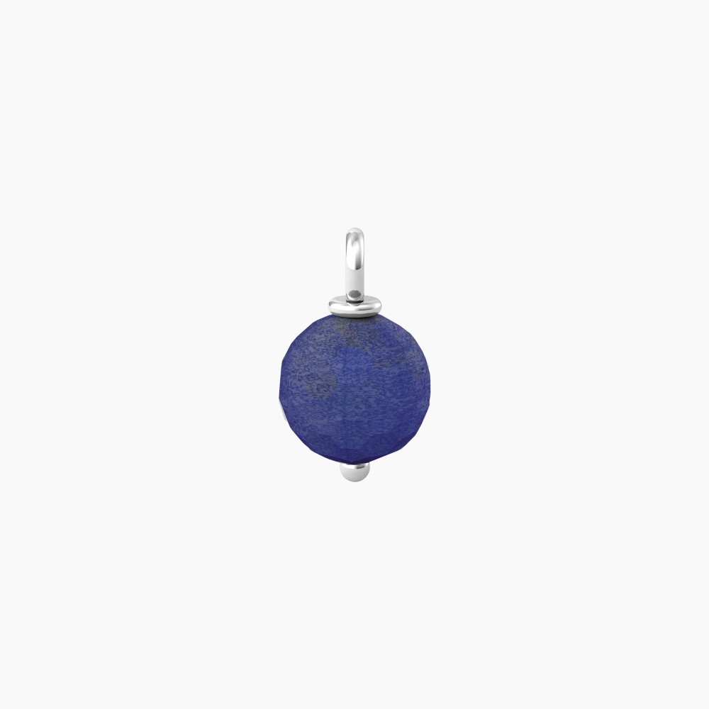 1 - Kidult women's pendant blue lapis lazuli 741116 316L steel