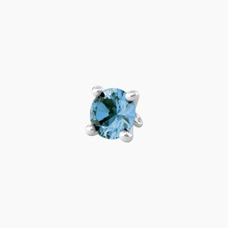 1 - Kidult women's pendant blue zircon 741120 316L steel