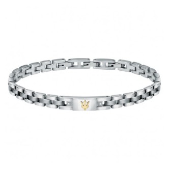 2 - Maserati men's bracelet 316L steel with crystals JM221ATY04