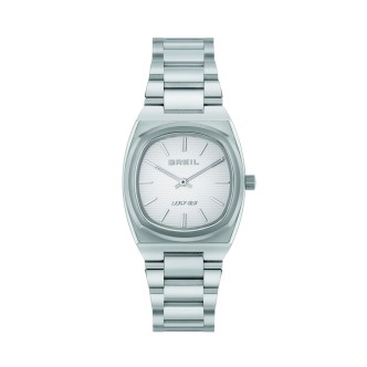 1 - Orologio donna solo tempo Breil BSW6.5 fondo bianco TW2063 cassa e braccaile acciaio